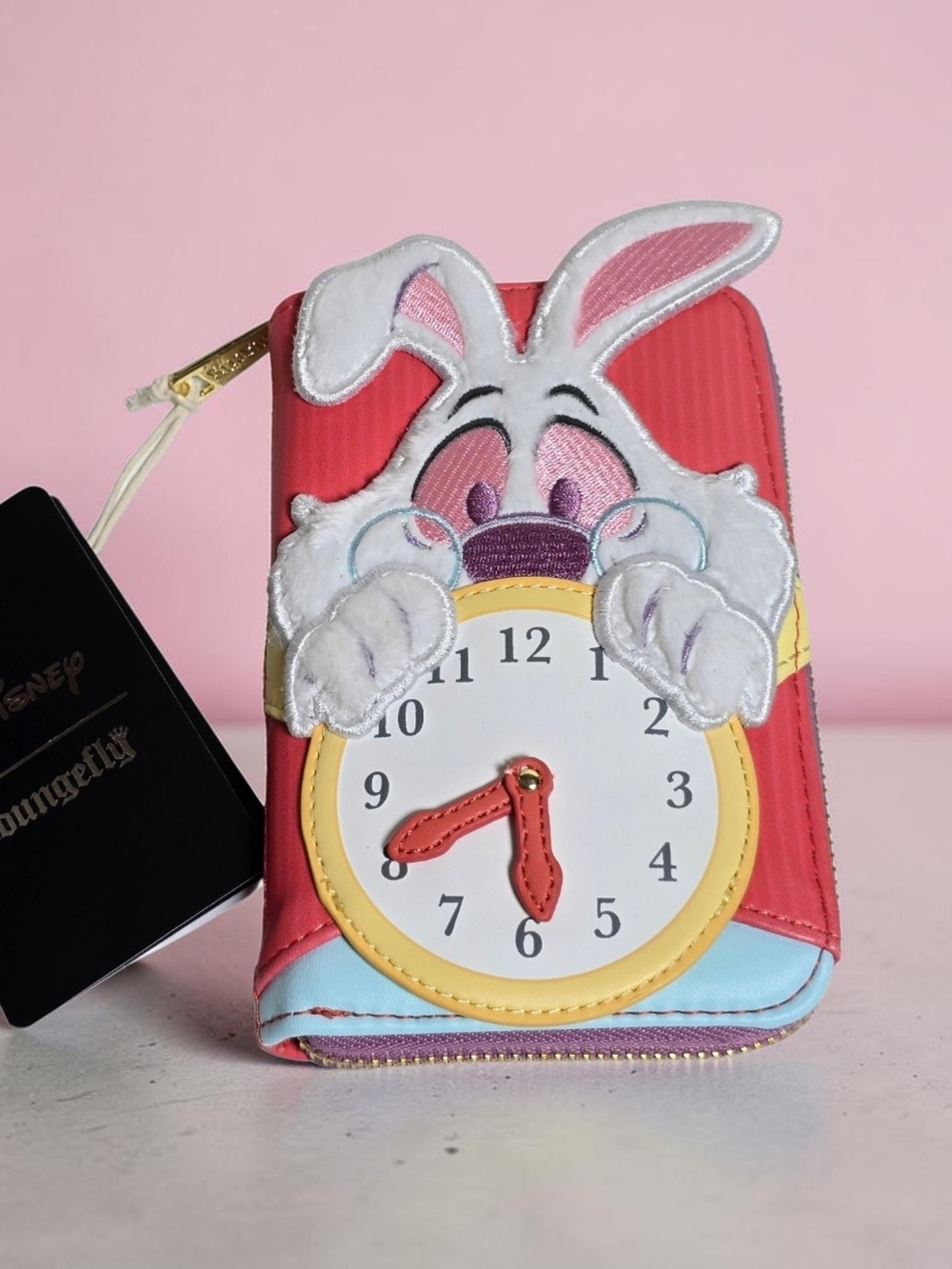 Loungefly Disney Alice in Wonderland White Rabbit Zip Around Wallet Nwt